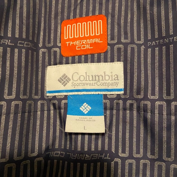 Columbia Thermal Coil Pink Hooded Winter Insulated Jacket Women's Size: L - Picture 3 of 4